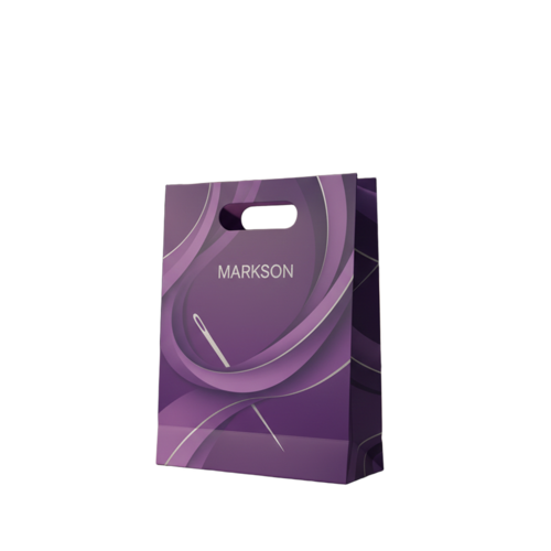Shopping Paper Bags With Die Cut Handle - Coating Type: Matt Or Gloss