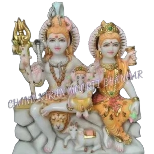 Worship Marble Shiv Parivar Statue
