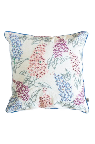 Cotton Embroidered Cushion Cover - Color: Custom