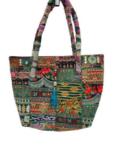 Cotton Rajasthani Jhola Bag - Color: Assorted
