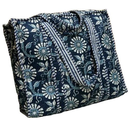 Flower Printed Jacquard Tote Ladies Handbag - Color: Multicolor (Customizable)