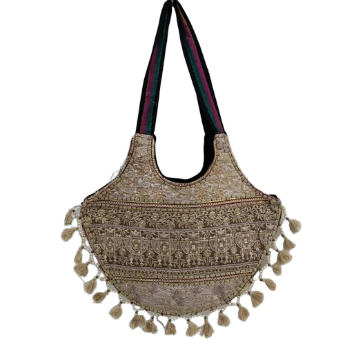 Handmade Embroidery Banjara Style Mirror Work Shoulder Bags For College - Color: Assorted