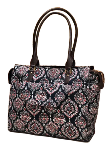 Printed Cotton Tote Ladies Handbags - Color: Multicolor (Customizable)