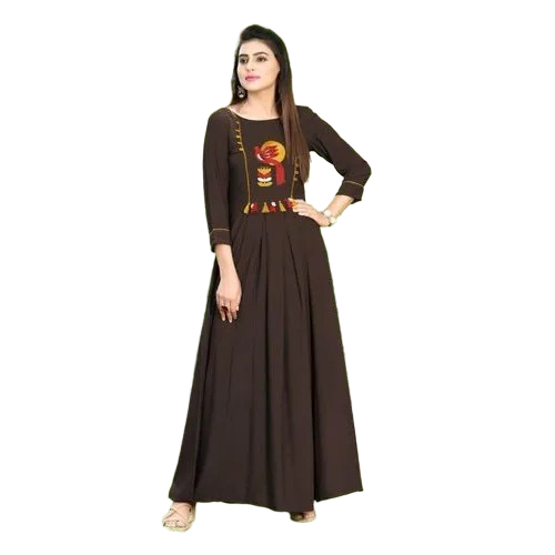 Round Neck Rayon Kurti