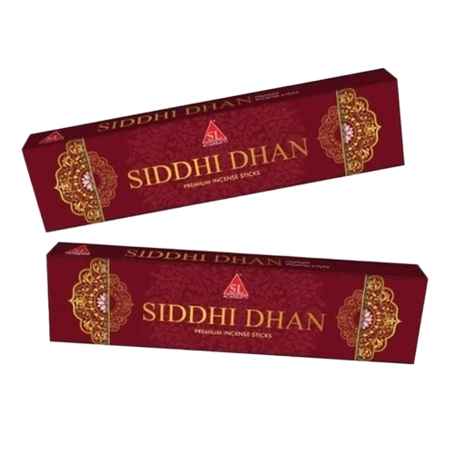S L Siddhi Dhan Incense Stick - Charcoal Bamboo, Black Round | Long Burning, Eco-Friendly, Smooth Smoke, Spiritual Use
