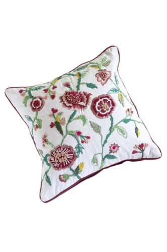 Square Shape Embroidered Cushion Cover - Color: Custom