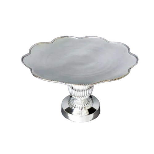Aluminium Silver Plated Cake Stand Height: 6 Inch