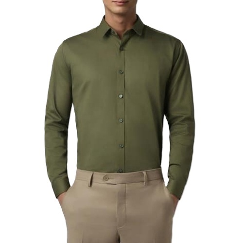 Green Plain Shirts