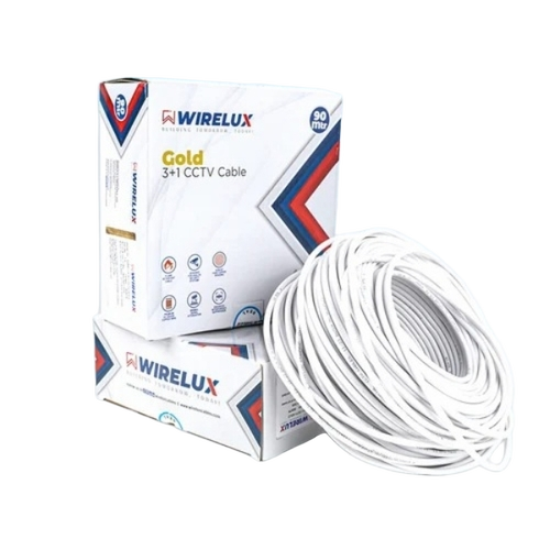 Wirelux Gold Cctv Camera Cable - Color: White