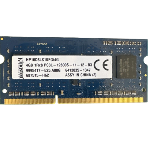 4GB DDR3L Laptop RAM PC3L 12800 Kingston 1600MHz 204 Pin