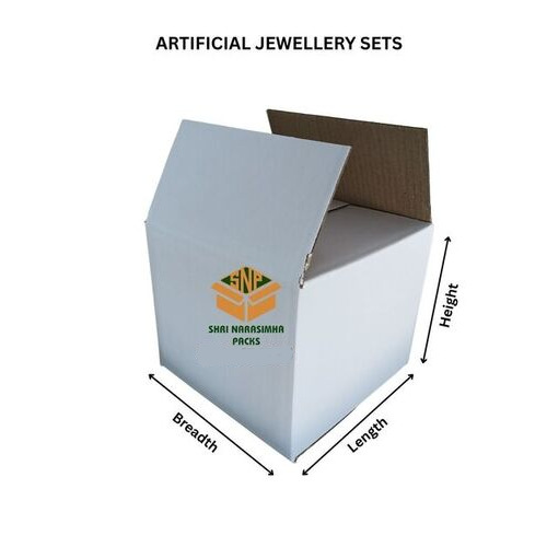 Artificial Jewellery Sets Packing Corrugated Box - Color: White/ Brown