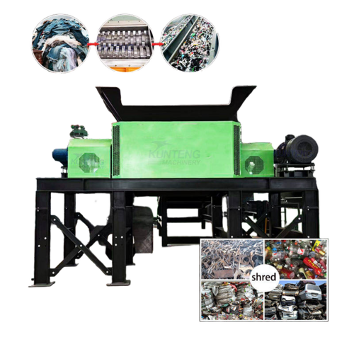 Dual Axis Palm Shell Textile Plastic Bucket Tree Root Mixed Municipal Waste Shredding Machine