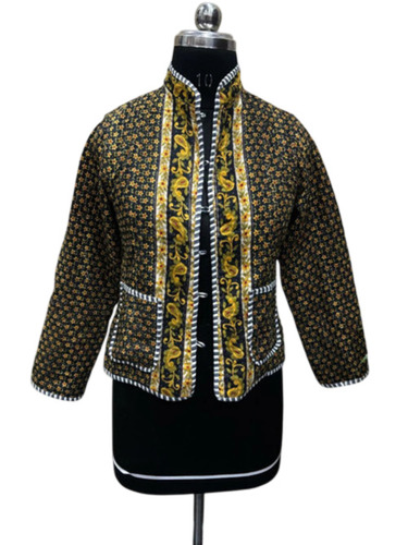 Ladies Kantha Quilted Short Jacket - Color: Multicolor