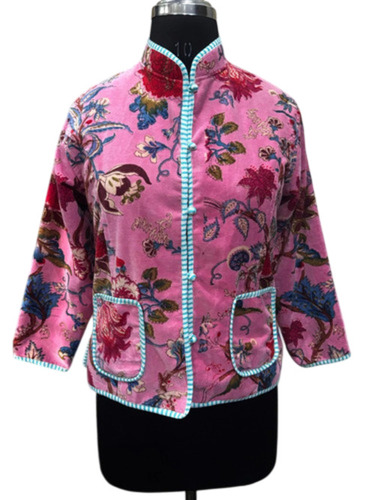 Ladies Kashmiri Velvet Jacket - Color: Multicolor