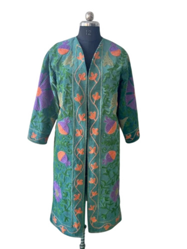 Patch Embroidery Long Size Ladies Jackets - Color: Multicolor