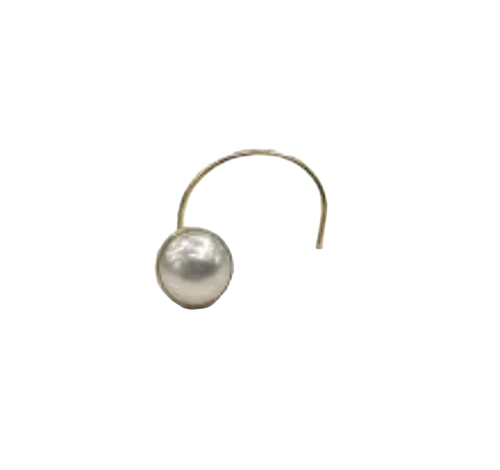 Pearl/ Moti Nose Pin In Gold - Color: White