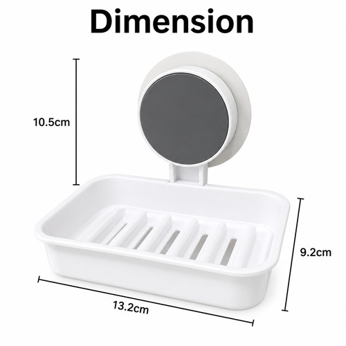 Plastic Soap Dish - Color: White