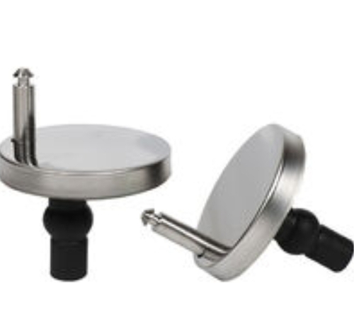 Toilet Seat Cover Hinges - Stainless Steel, Silver/Black, Polished Finish | Durable, Corrosion Resistant, Secure Locking, Smooth Movement