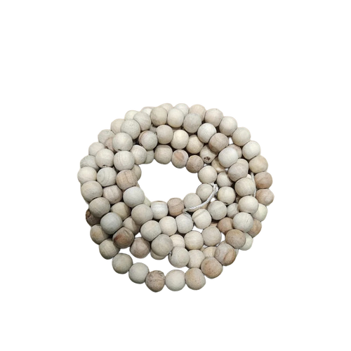 20mm Natural Wooden Beads - Natural Wood, Brown and White, Precision Cut | Lightweight, Durable, Polished, Round Shape