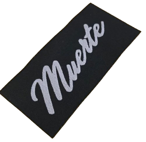Black Woven Garment Labels - Coating Type: Matte