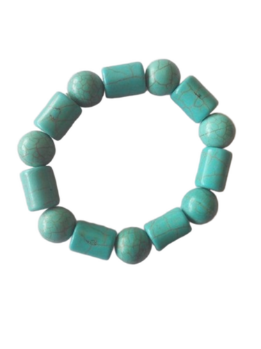 Blue Stone Turquoise Bracelet - Feature: Stylish Appearance