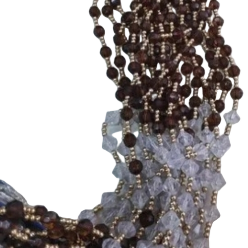 Maroon Wooden Beaded Curtain