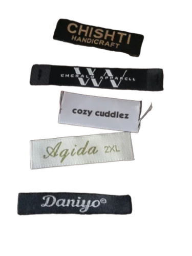 Woven Black Shirt Label - Coating Type: Matte