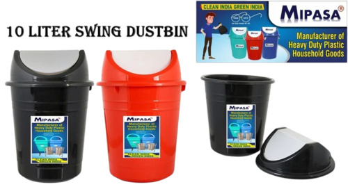 10 Liters Plastic Swing Dustbin