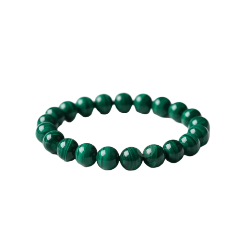 8Mm Malachite Crystal Bracelet - Color: Green