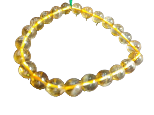 8Mm Yellow Citrine Bracelet - Feature: Wealth & Positivity
