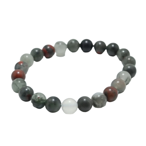 Blood Stone Bracelet - Color: Dark Green
