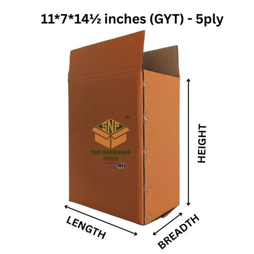 Brass / Copper Vessel Set Corrugated Packing Box - Color: White/ Brown