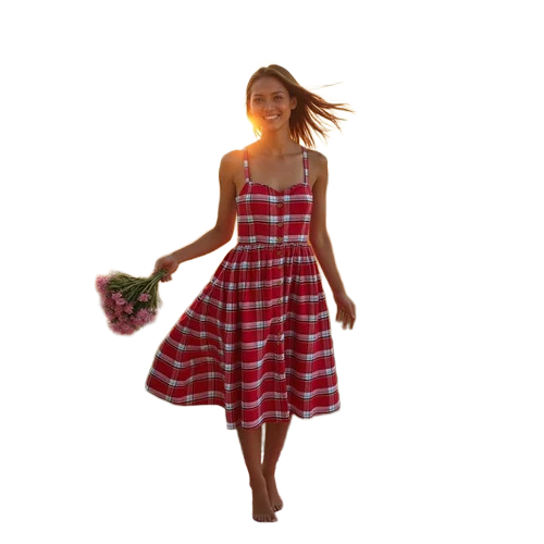 Cotton Sundress For Summer Warm Climate Everyday Wear Women'S Dress