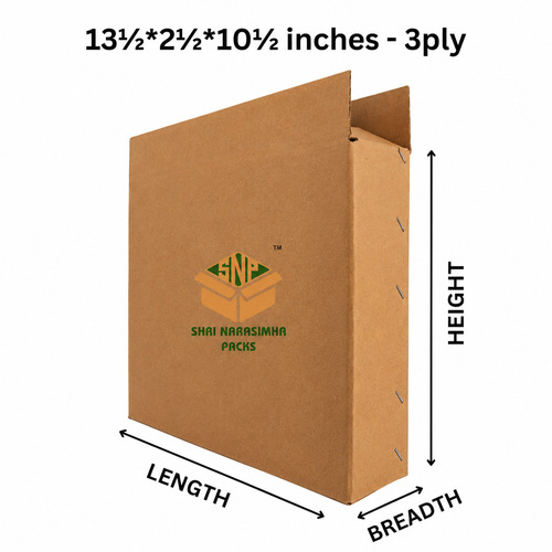 Flat Tawa (Non-Stick Compact) Packing Corrugated Box - Color: White/ Brown