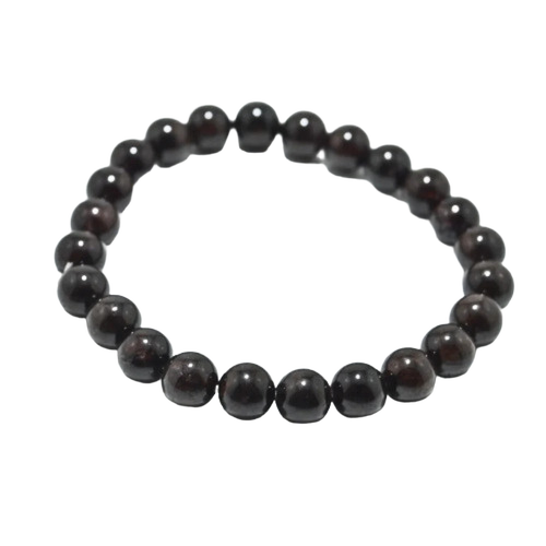 Garnet Beaded Bracelet - Color: Dark Red