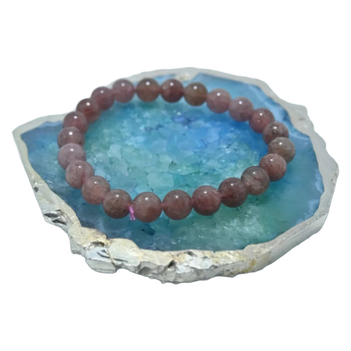 Strawberry Quartz Bracelet - Color: Pink Red