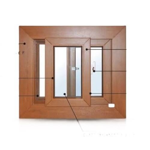 Brown Upvc Sliding Windows