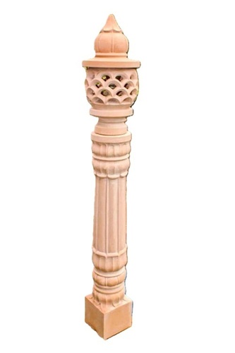 Pink Sandstone Lamppost Floor Lamp