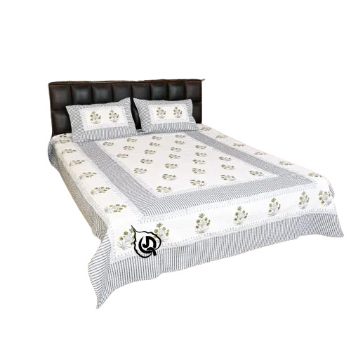 Quilted Cotton Printed Bedspread - Feature: Washable