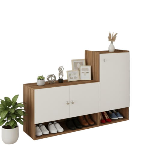Wooden Shoe Rack - Color: Exotic Teak