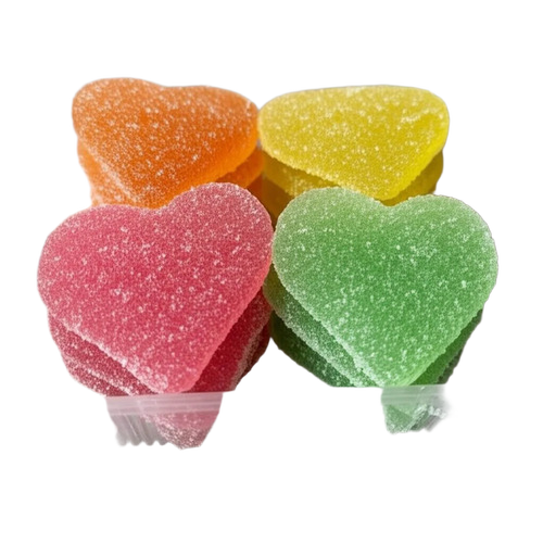 Heart Shape Fruit Flavored Candies - Shape: Piece