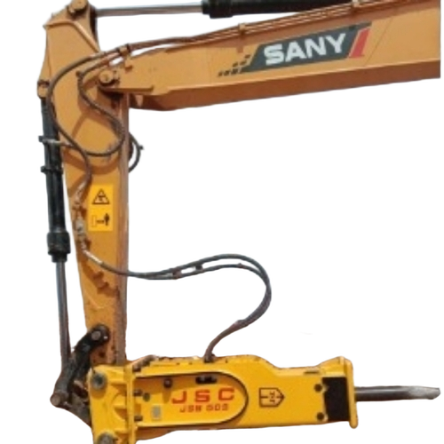 Jsc 50s Hydraulic Rock Breaker - Stainless Steel, 100mm Diameter, Yellow | Manual Power, 350-700 Splitting Force, 1 Year Warranty