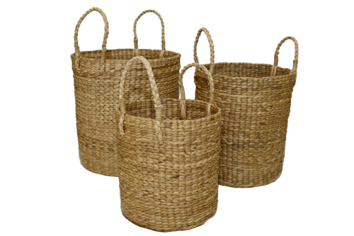 Laundry Basket Set Of 3 - Color: Natural