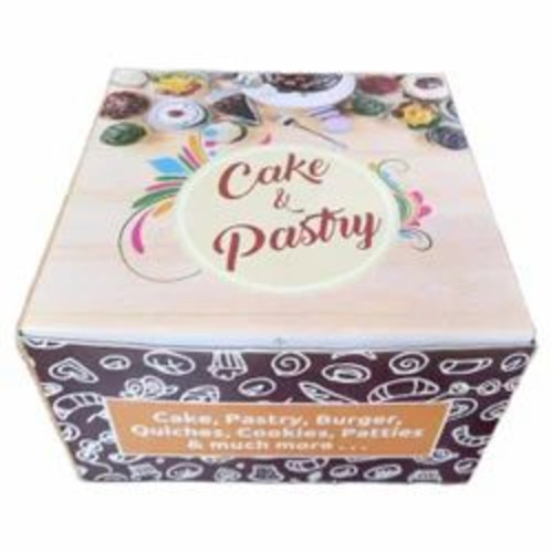 White Printed Cake Box