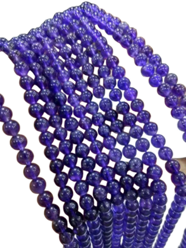 Purple Amethyst Round Beads - Beads Material: Stone