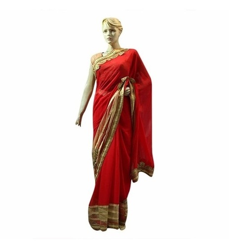 Plain Georgette Saree
