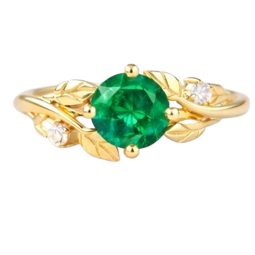 Emerald Silver Ring