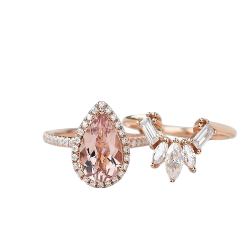 Morganite Silver Ring