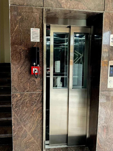 6 Person Ss Half Vision Atd Glass Door Passenger Lift