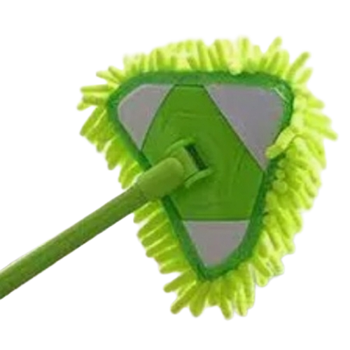 Green Cleaning Mop - Plastic Green | Eco Friendly Lightweight Durable Handle Absorbent Head Reusable Multi Surface